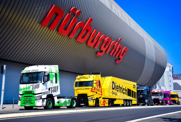 Dietrich Trucks mit außergewöhnlichem Truck Styling beim Trucker-Treffen am Nürburgring.