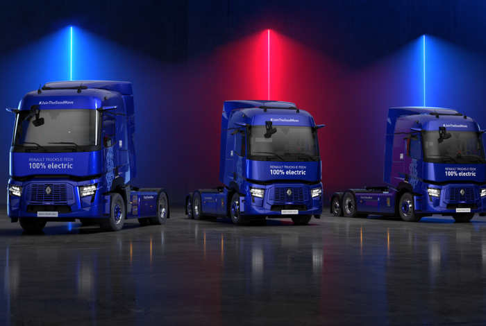 Renault Trucks E-Tech T 540, E-Tech T 585 und E-Tech T 780 Elektro-Lkw.